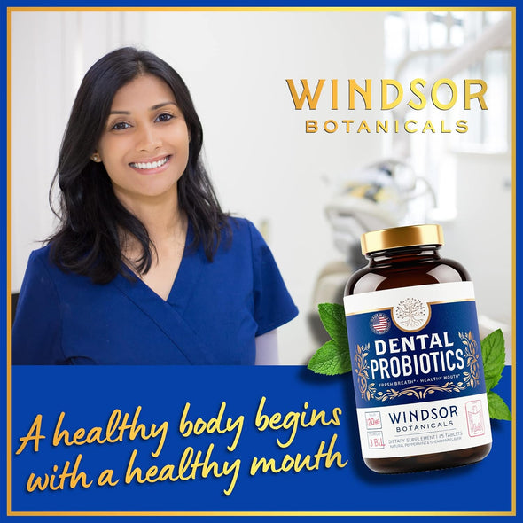 Windsor Botanicals Lactobacillus Salivarius and Dental Probiotics for Bad Breath - Oral Health Bundle