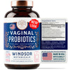Vaginal Probiotics for Women - Windsor Botanicals One Per Day for Complete Feminine Health Care and a Balanced Vaginal Flora - 19 Bil CFU - 30 Non-GMO, Gluten-Free, Vegetarian Supplement Capsules