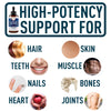 Concentrated Liquid Biotin Plus Collagen Peptides - Hair, Skin, Nail, Joints Support - Sublingual Drops by Windsor Botanicals - 10,000mcg Biotin, 5,000mcg Collagen - Lemon Flavor - 2-Month - 2 oz